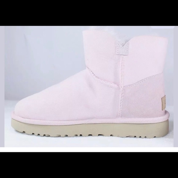 UGG Mini Bailey Button II Boots Seashell Pink - Picture 5 of 8